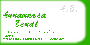 annamaria bendl business card